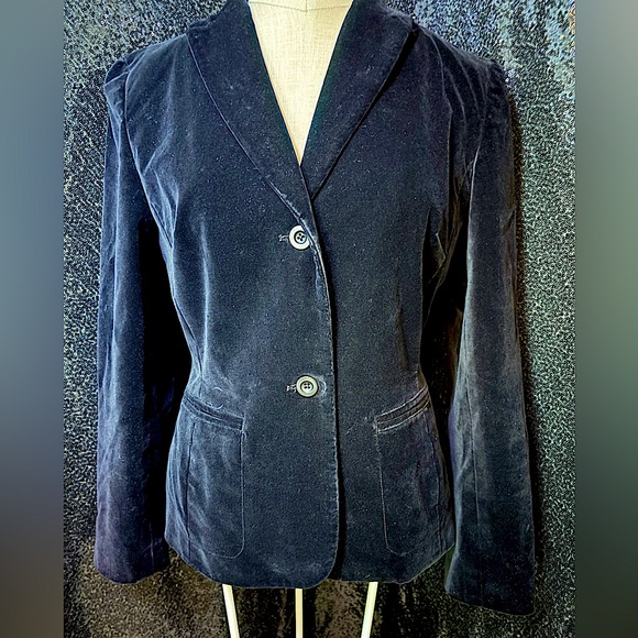 Ann Taylor Black Velvet Blazer - Picture 2 of 10